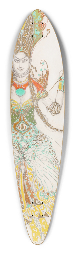 Lon Bakst - Costume design for Tamara Karsavina as LOiseau de Feu 39.3 inch art pintail longboard deck