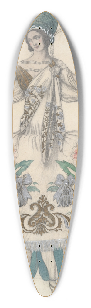 Lon Bakst - La Schhrzade Louis XIV 39.3 inch art pintail longboard deck