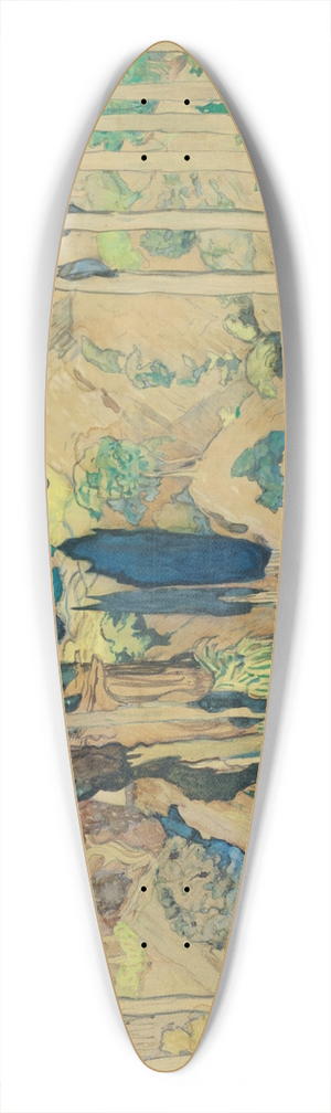 Lon Bakst - Stage design for Daphnis et Chlo; Acts I and III 39.3 inch art pintail longboard deck