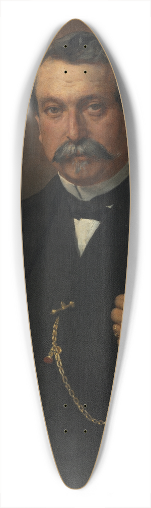 Lon Bonnat - Portrait of a Man 39.3 inch art pintail longboard deck