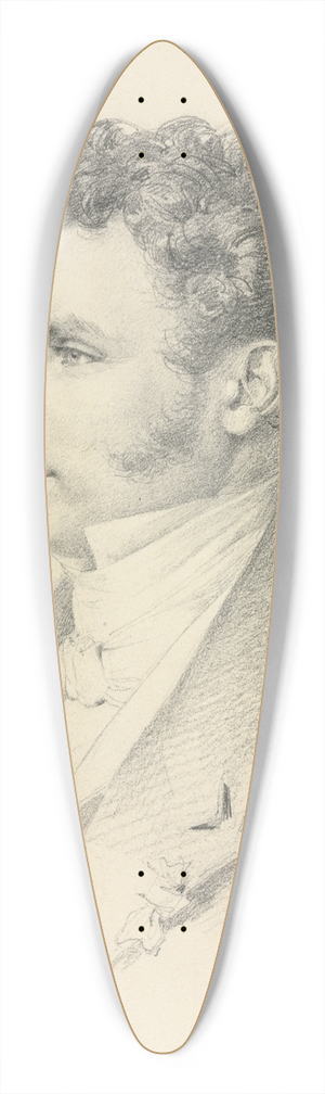 Lon Cogniet - Portrait of a Gentleman 39.3 inch art pintail longboard deck