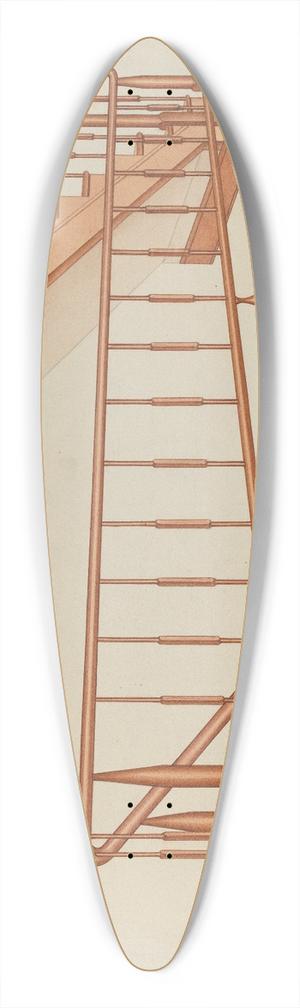 Lon Cronk - Shaker Stairway 39.3 inch art pintail longboard deck