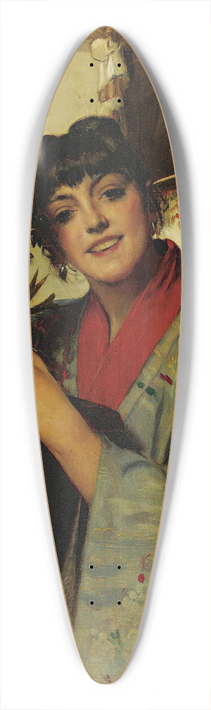Lon Herbo - La Japonaise 39.3 inch art pintail longboard deck