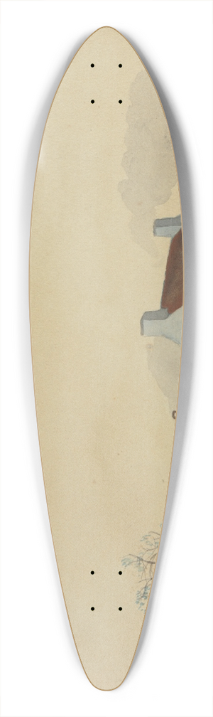 Lon Spilliaert - Landschap met hoeve 39.3 inch art pintail longboard deck Lon Spilliaert - Landschap met hoeve 39.3 inch art pintail longboard deck