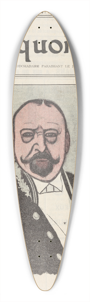 Lon Spilliaert - Portret van Burgemeester Liebaert 39.3 inch art pintail longboard deck Lon Spilliaert - Portret van Burgemeester Liebaert 39.3 inch art pintail longboard deck