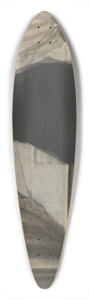 Lon Spilliaert - Silhouet van de schilder 39.3 inch art pintail longboard deck Lon Spilliaert - Silhouet van de schilder 39.3 inch art pintail longboard deck