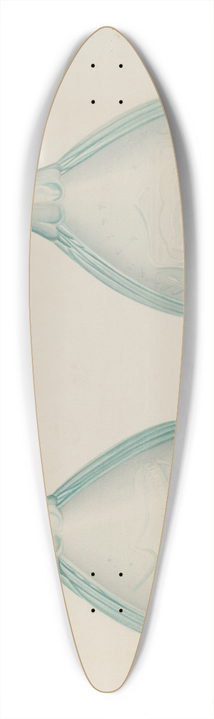 Loraine Makimson - Green Whiskey Bottle 39.3 inch art pintail longboard deck