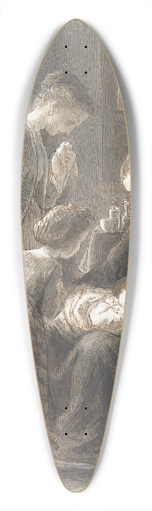 Lorenz Frlich - The Young Family 39.3 inch art pintail longboard deck Lorenz Frlich - The Young Family 39.3 inch art pintail longboard deck