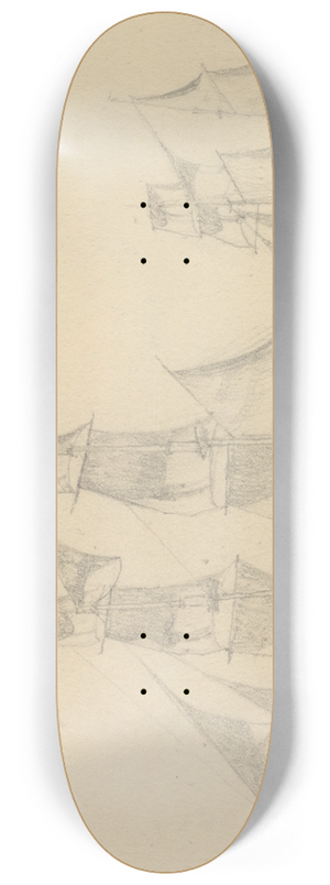Christoffer Wilhelm Eckersberg - En brig og en skonnert under sejl 8.25 inch art skate deck Christoffer Wilhelm Eckersberg - En brig og en skonnert under sejl 8.25 inch art skate deck