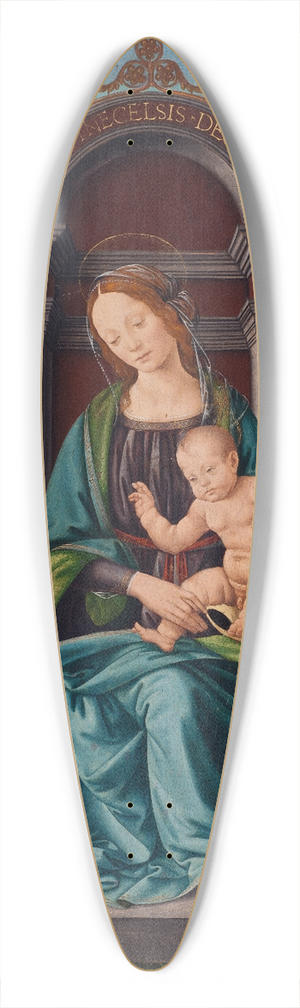 Lorenzo di Credi - Madonna and Child with the Infant St John and Angels 39.3 inch art pintail longboard deck