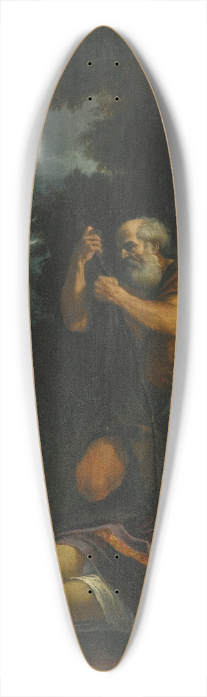 Lorenzo Garbieri - Saint Anthony Abbot Burying Saint Paul The Hermit 39.3 inch art pintail longboard deck Lorenzo Garbieri - Saint Anthony Abbot Burying Saint Paul The Hermit 39.3 inch art pintail longboard deck