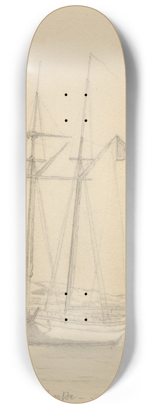 Christoffer Wilhelm Eckersberg - En skonnert 8.25 inch art skate deck Christoffer Wilhelm Eckersberg - En skonnert 8.25 inch art skate deck