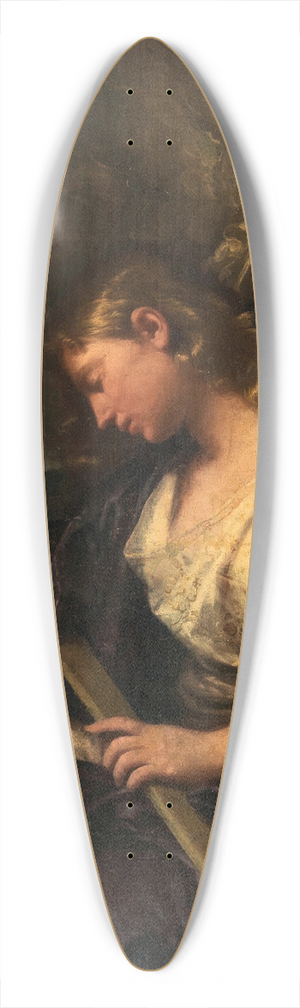 Lorenzo Pasinelli - The penitent Mary Magdalene accompanied by an angel playing a violin behind 39.3 inch art pintail longboard deck