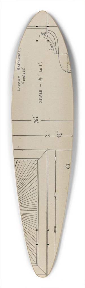 Lorenz Rothkranz - Upright Piano 39.3 inch art pintail longboard deck