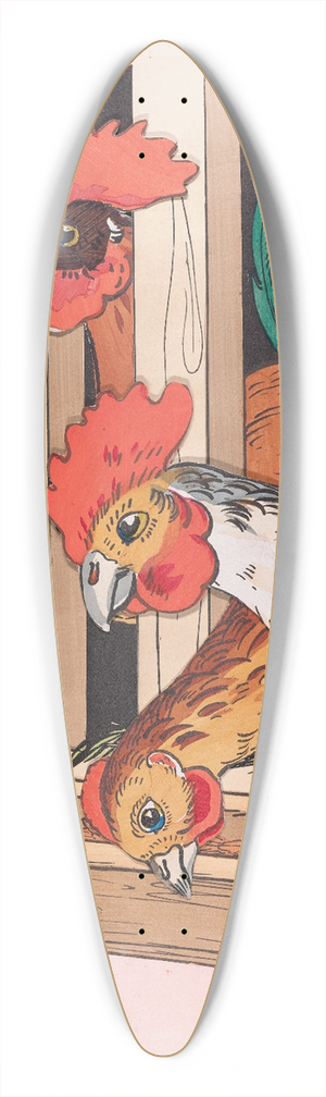 Lothar Meggendorfer - The chickens 39.3 inch art pintail longboard deck