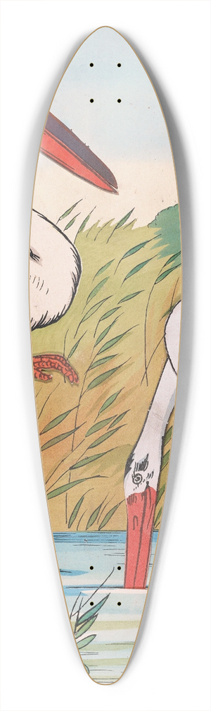 Lothar Meggendorfer - The storks 39.3 inch art pintail longboard deck