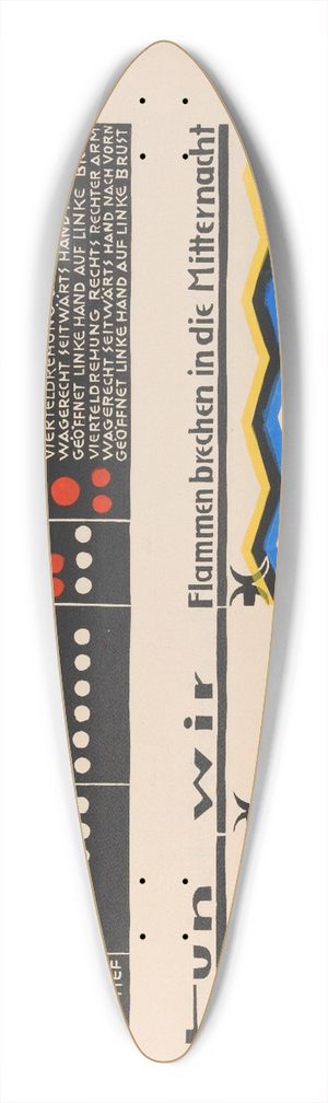 Lothar Schreyer - Untitled, Leaf XXIIII 39.3 inch art pintail longboard deck