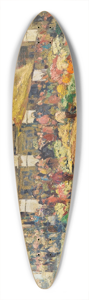 Louis Abel-Truchet - The Vegetable Market In Venice 39.3 inch art pintail longboard deck
