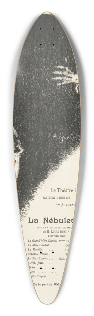 Louis Anquetin - Program for Le ThtreLibre 39.3 inch art pintail longboard deck