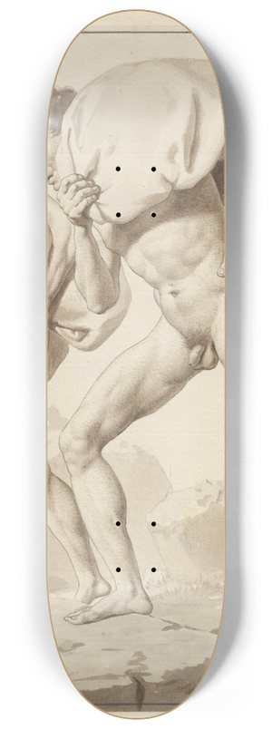 Christoffer Wilhelm Eckersberg - Studie af to ngne mnd, belssede med byrder, p vej op ad et bjerg 8.25 inch art skate deck