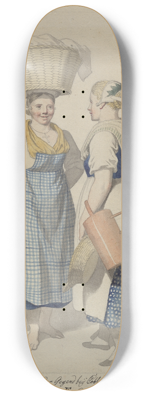 Christoffer Wilhelm Eckersberg - To piger fra egnen ved Coblentz 8.25 inch art skate deck Christoffer Wilhelm Eckersberg - To piger fra egnen ved Coblentz 8.25 inch art skate deck