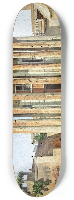 Christoffer Wilhelm Eckersberg - Vesta Temple in Rome 8.25 inch art skate deck