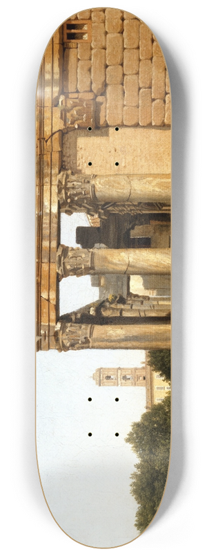 Christoffer Wilhelm Eckersberg - View of the Via Sacra, Rome 8.25 inch art skate deck