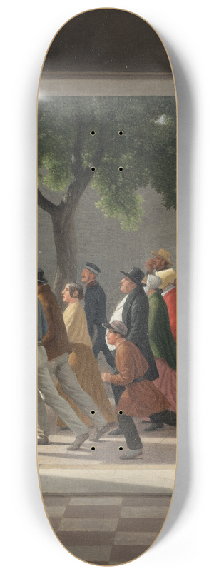 Christoffer Wilhelm Eckersberg - View through a Door to Running Figures 8.25 inch art skate deck Christoffer Wilhelm Eckersberg - View through a Door to Running Figures 8.25 inch art skate deck