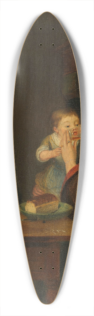 Louis Bernard Coclers - A Mother and her Child 39.3 inch art pintail longboard deck