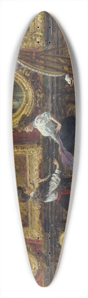 Louis Broud - The Copyists In The Muse Du Louvre 39.3 inch art pintail longboard deck