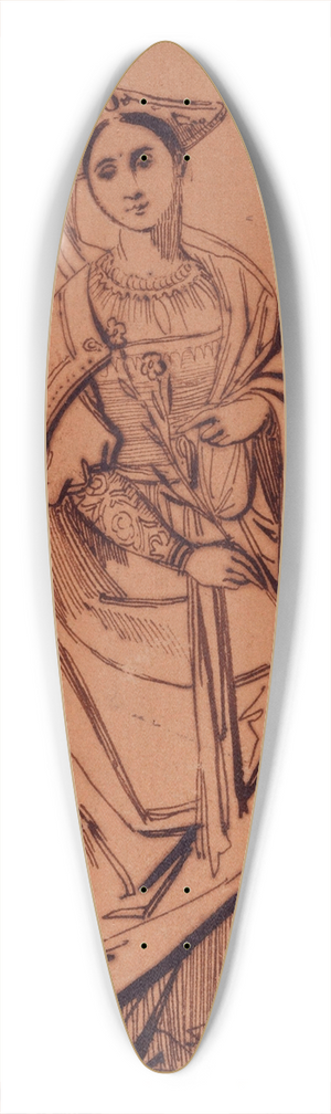 Louis Candide Boulanger - Figure de sainte dans le got du XVIme sicle 39.3 inch art pintail longboard deck