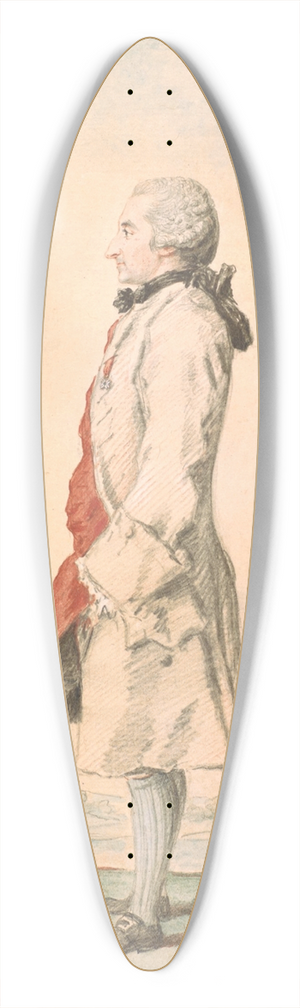 Louis Carrogis Carmontelle - Portrait of a Man Standing with Hat in Hand 39.3 inch art pintail longboard deck