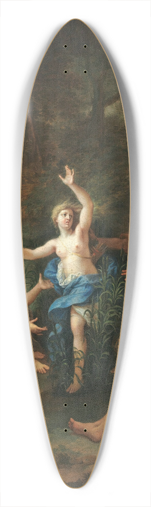 Louis de Boullogne the Younger - Pan and Syrinx 39.3 inch art pintail longboard deck