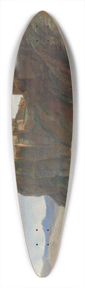 Louise-Josphine Sarazin de Belmont - View of the Castello di San Giuliano,near Trapani Sicily 39.3 inch art pintail longboard deck