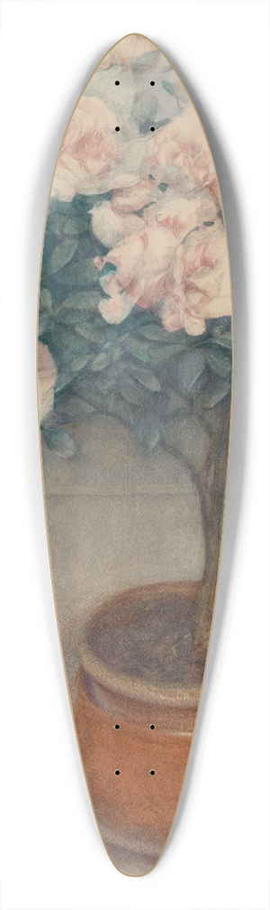 Louise Laridon - Azaleas 39.3 inch art pintail longboard deck