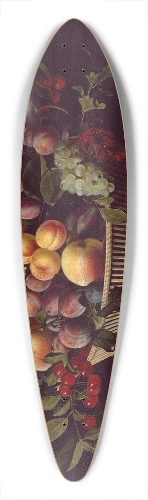 Louise Moillon - Still Life with a Basket of Fruit and a Bunch of Asparagus 39.3 inch art pintail longboard deck