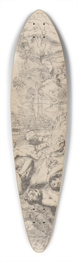 Louis-Felix de La Rue - The March of Silenus 39.3 inch art pintail longboard deck
