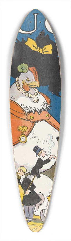 Louis Glackens - Puck Easter 39.3 inch art pintail longboard deck