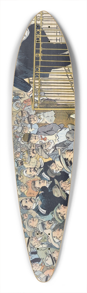 Louis Glackens - The smile that wont come on 39.3 inch art pintail longboard deck