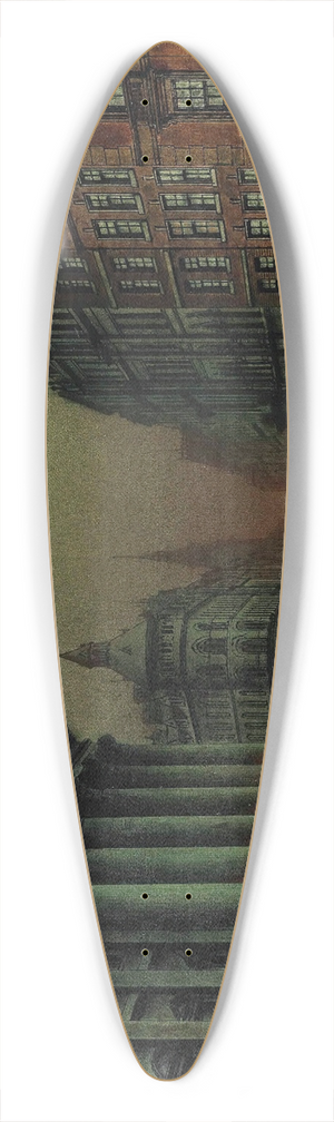 Louis Grimshaw - The Mansion House, London 39.3 inch art pintail longboard deck