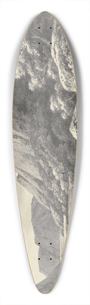 Louis Gurlitt - Flusstal mit Kapelle und Wanderer 39.3 inch art pintail longboard deck