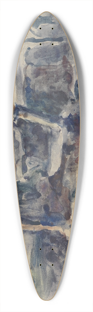 Louis Hayet - Remorquer, quai Bucherel, Pontoise; Les Becs de gaz 39.3 inch art pintail longboard deck