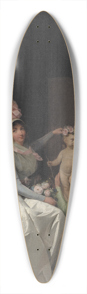 Louis Lopold Boilly - Garlanding the Statuette of Cupid 39.3 inch art pintail longboard deck