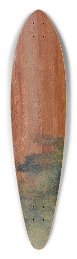 Louis Michel Eilshemius - Sunset with Man Standing on Shore 39.3 inch art pintail longboard deck