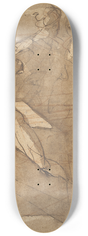 Cigoli (Ludovico Cardi) - Christ Driving the Money Changers from the Temple 8.25 inch art skate deck