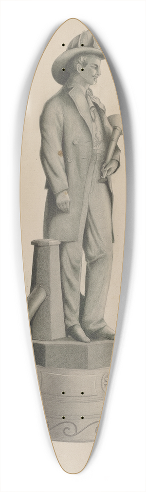 Louis Plogsted - Statue 39.3 inch art pintail longboard deck