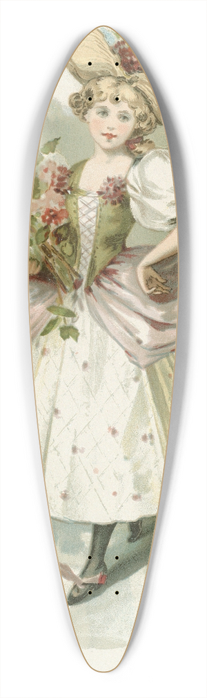 Louis Prang - Girl with Lilacs 39.3 inch art pintail longboard deck