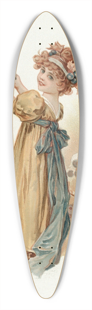 Louis Prang - Little Girl with Grapes 39.3 inch art pintail longboard deck Louis Prang - Little Girl with Grapes 39.3 inch art pintail longboard deck