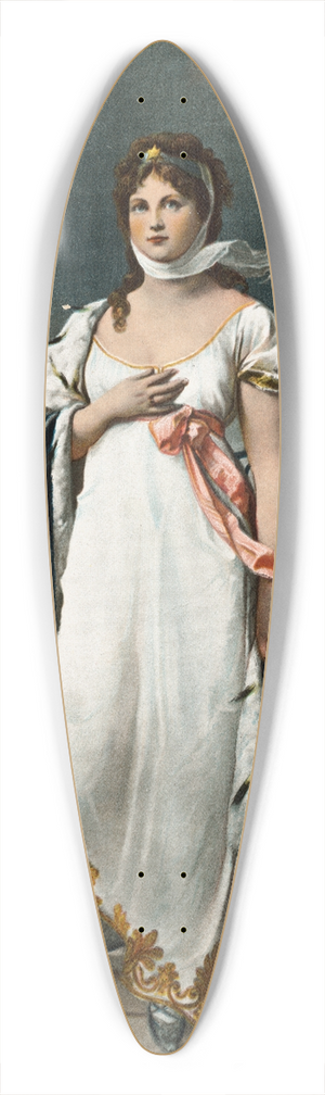 Louis Prang - Woman Descending a Stairway 39.3 inch art pintail longboard deck