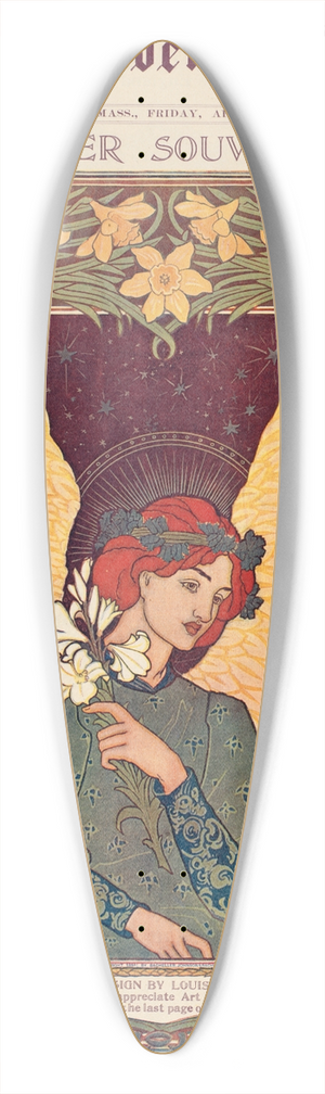 Louis Rhead - Worcester evening gazette. Easter souvenir. 39.3 inch art pintail longboard deck
